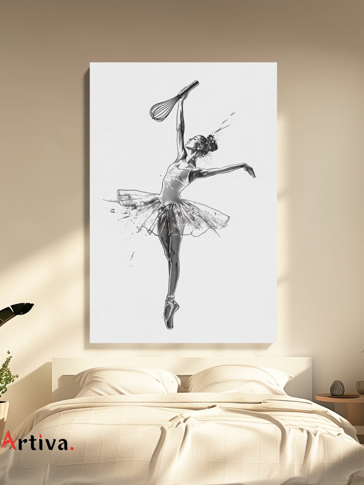 Minimalist culinary art canvas: Elegance in the Kitchen - Gastronomic Ballet