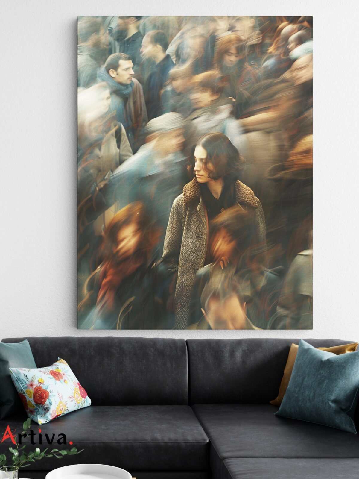 Modern and inspirational canvas wall art: Grace in the Crowd - Fragments of Reality