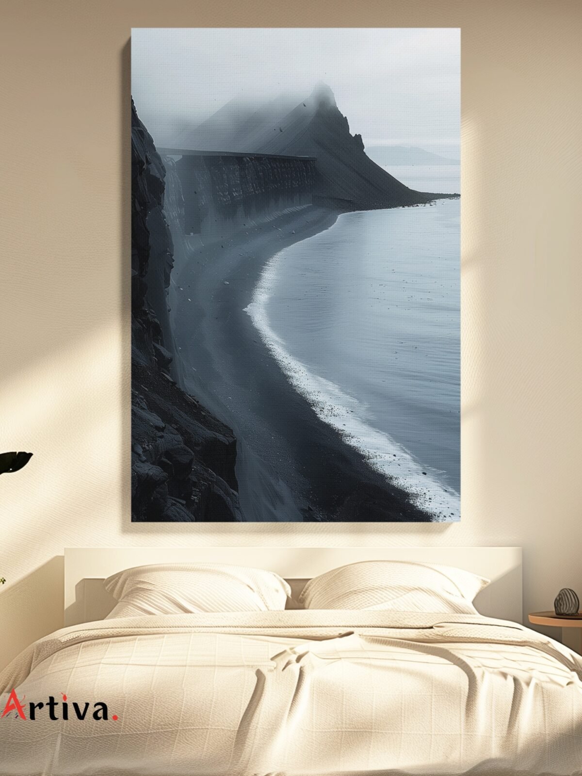 Elegant and modern canvas wall art of a maritime landscape: Light and Tranquility on the Seashore