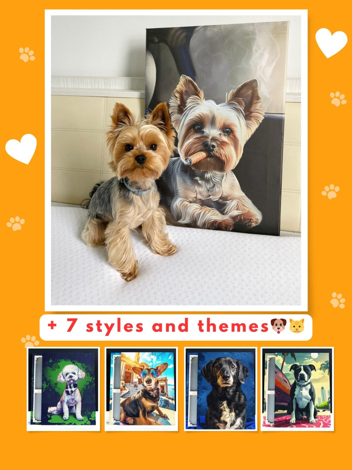 ArtPet™: Personalized Canvas Portrait - Turn Your Pet into a Masterpiece - Custom Pet Canvas Prints